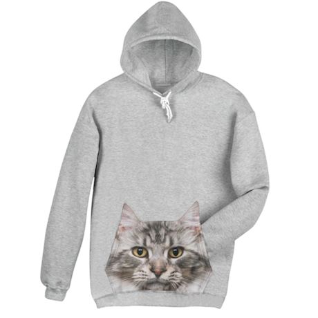 Product image for Cat Face Sublimated Pocket Hoodie