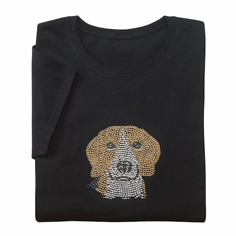 Product image for Rhinestone Dog Ladies T-Shirts