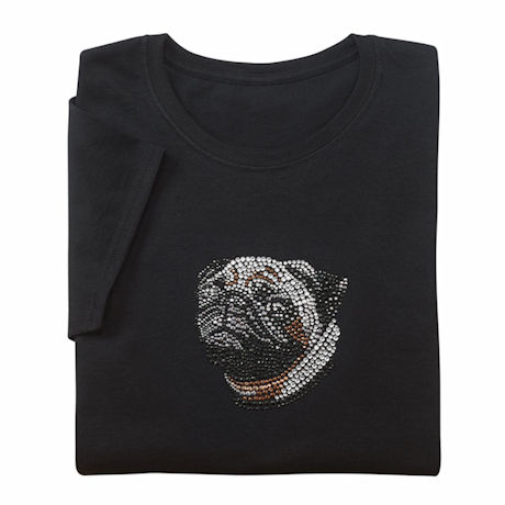Product image for Rhinestone Dog Ladies T-Shirts