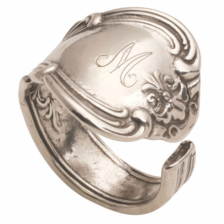 Product image for Personalized Silver Spoon Ring
