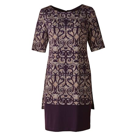 Product image for Plum Overprinted Dress
