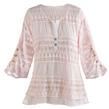 Product image for Textured Lacey Tiers Tunic
