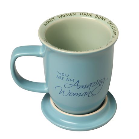 Product image for Blue Amazing Woman Mug And Coaster Set