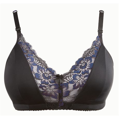 Soft-Cup Contrasting Lace Bra