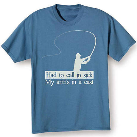 Product image for My Arm's in a Cast Fishing T-Shirt