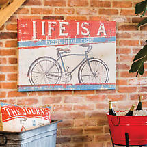 Alternate image for Bicycle Ad Outdoor Stretched Canvas