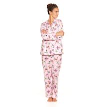 Alternate image for Hummingbird Flannel Pajama Set