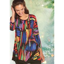 Alternate image for Colors Collide Swing Tunic - 3/4 Sleeve