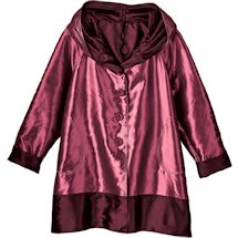 Alternate image for Reversible Hooded Rain Jacket - Iridescent Fabric