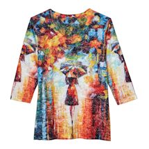 Alternate image for Umbrella Girl 3/4 Sleeve T-shirt