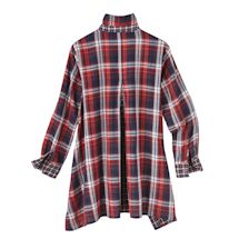 Alternate image for 2-Sided Button Down Plaid Big Shirt-Long Sleeve