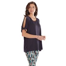 Alternate image for Cold-Shoulder Tie-Sleeve Knit Tunic