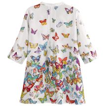 Alternate image for Brilliant Butterflies Pin-Tucked Bodice Tunic